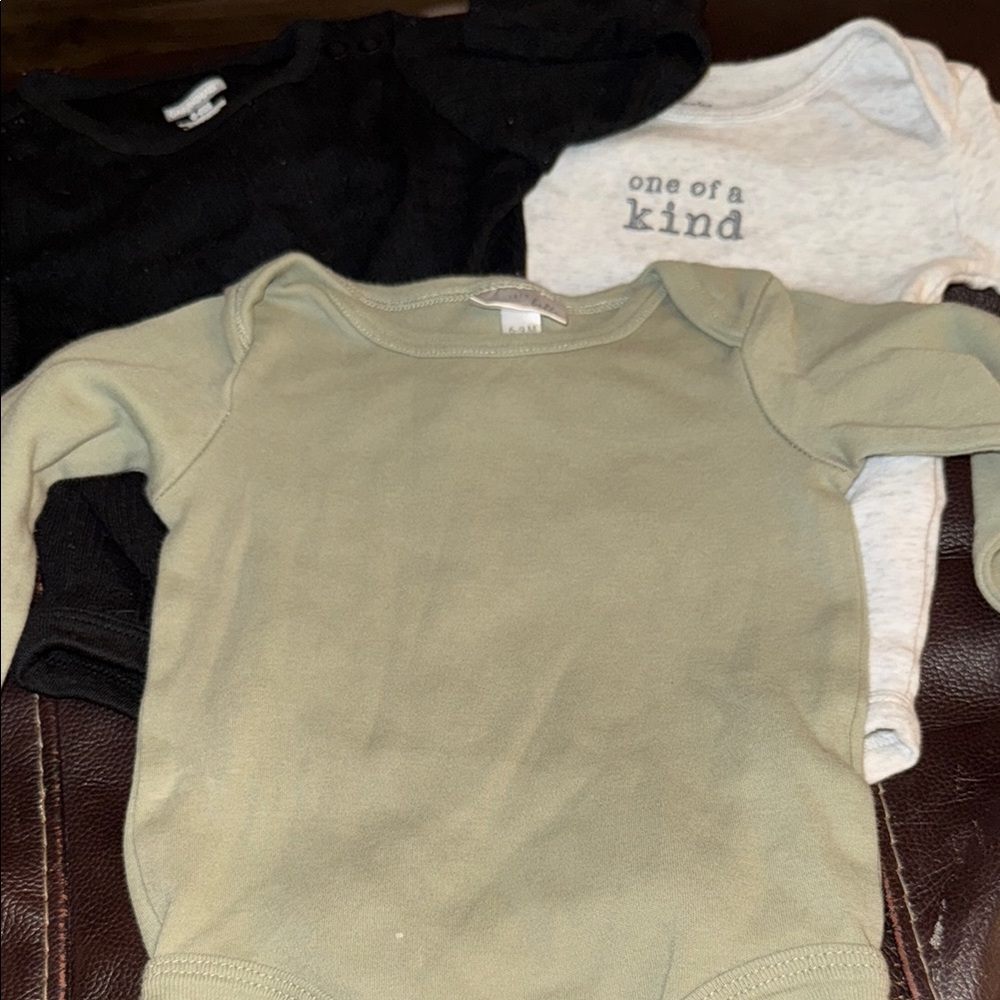 Black and Gray Bodysuits with Round Necklines